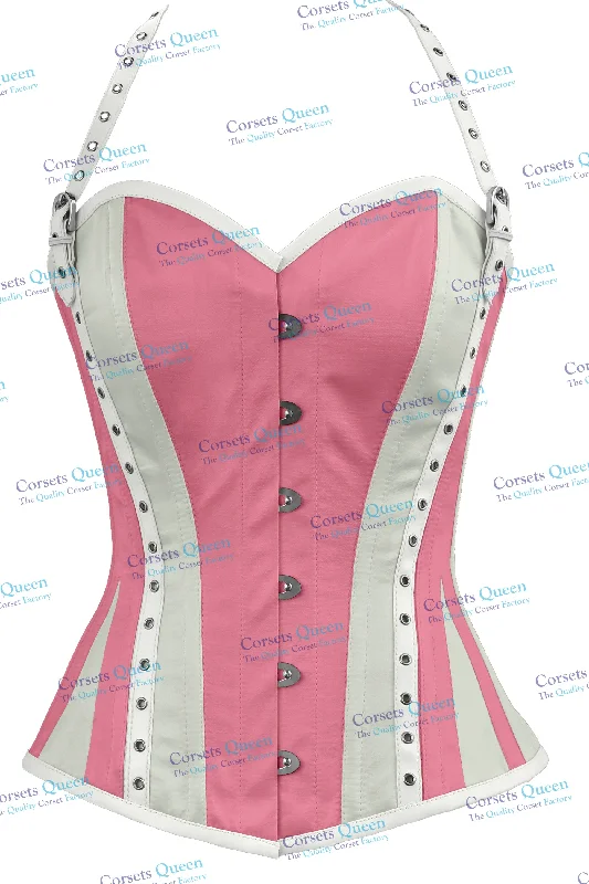 Chenny Satin Overbust Corset With Strap