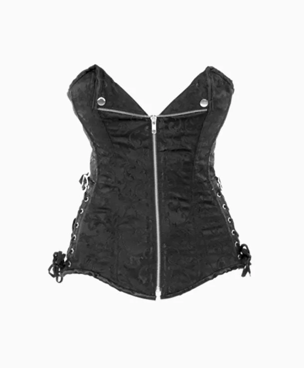 Harley Corset in Black Brocade