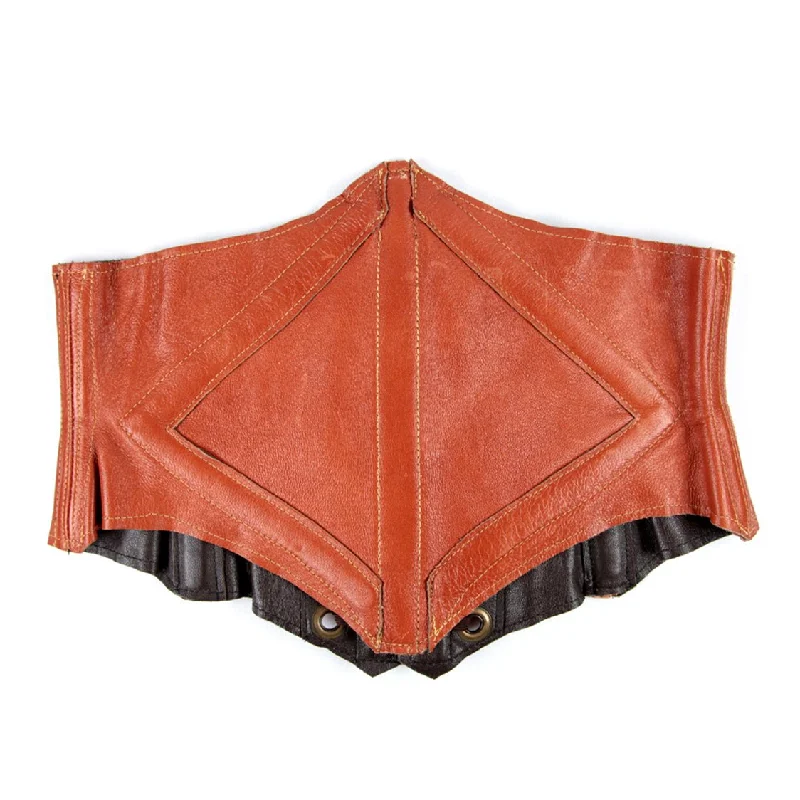 Raw Reversible Diamond Cut Leather Cincher Corset Belt