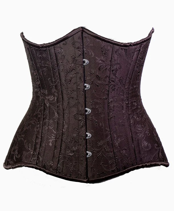 Temptress Underbust in Brown Brocade