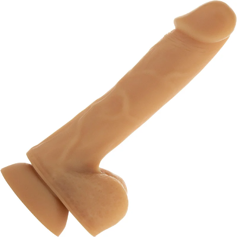 Addiction - Andrew 8" Bendable Silicone Suction Cup Dildo With Balls - Caramel