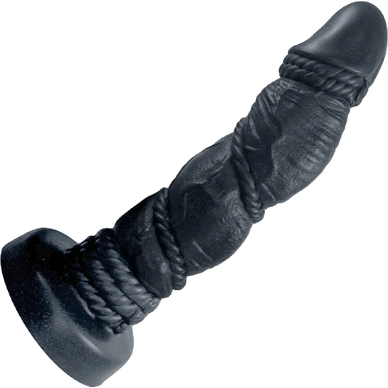 Bound 2.0 XL 10" Silicone Super Textured Dildo By Uberrime - Luster Black