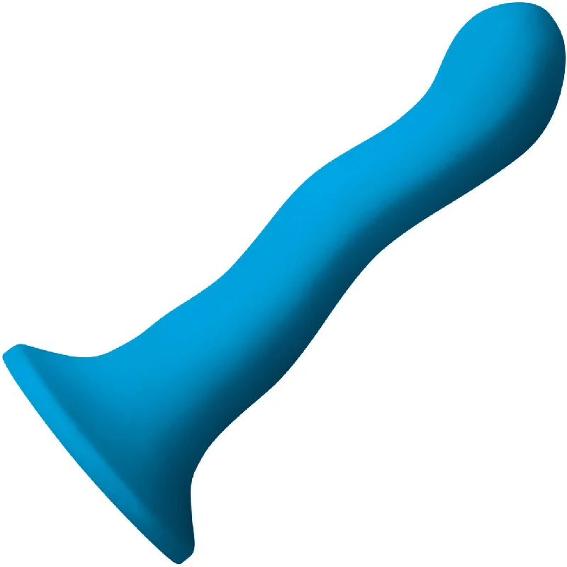 Colours 6" Wave Silicone Suction Cup Dildo - Blue