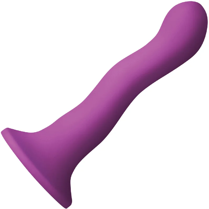 Colours 6" Wave Silicone Suction Cup Dildo - Purple