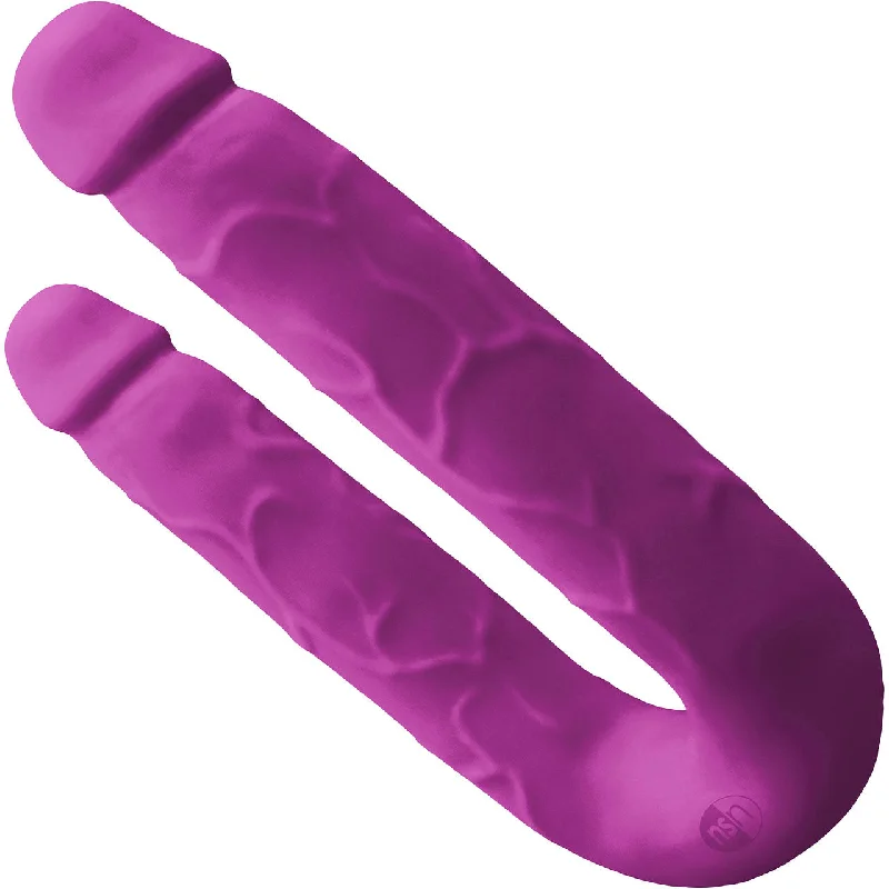 Colours DP Pleasures Purple Silicone Double Dildo