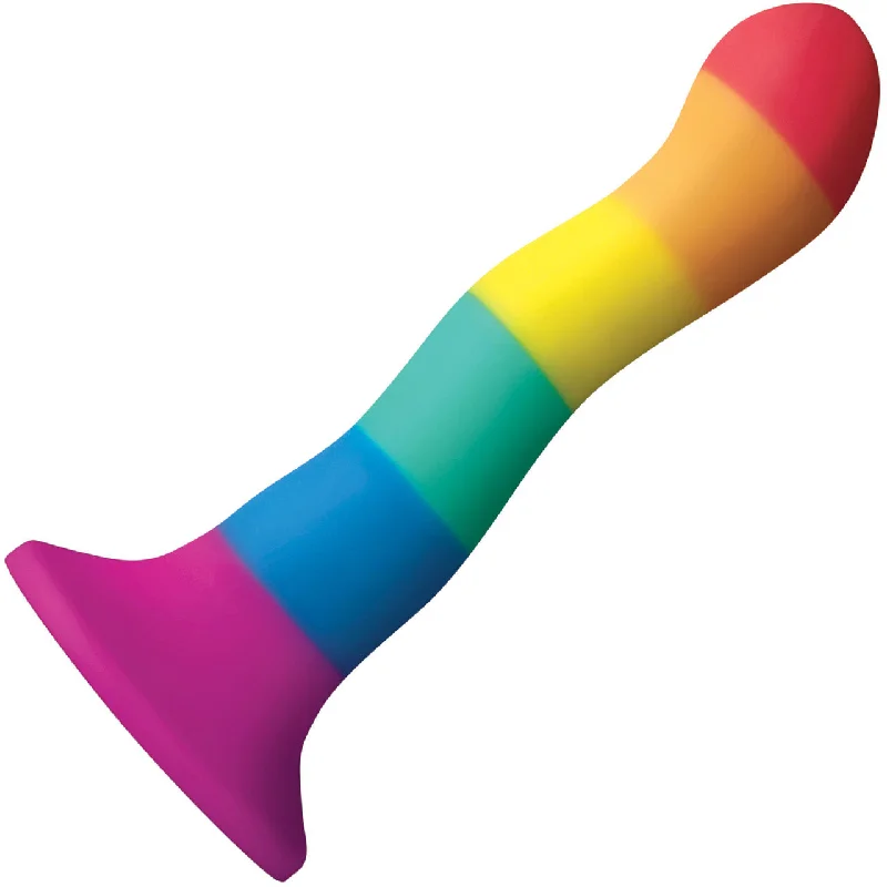 Colours Pride Edition 6" Wave Silicone Suction Cup Dildo - Rainbow