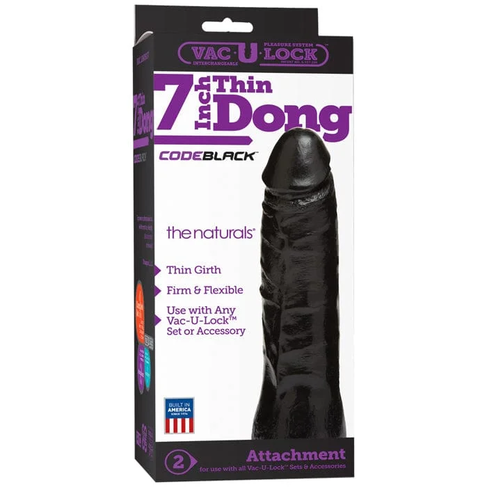 Doc Johnson CodeBlack Vac-U-Lock 7" Thin Dong