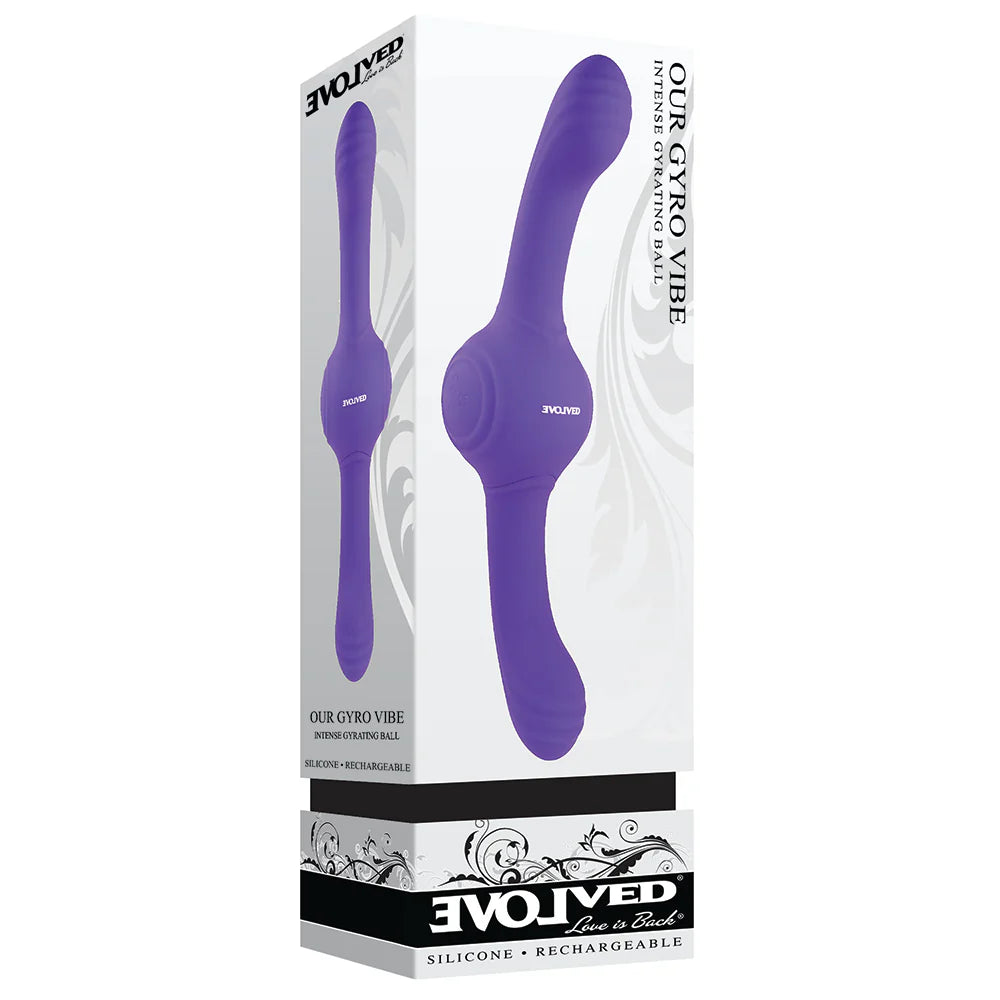 Evolved Our Gyro Vibe Rechargeable Dual Ended Gyrating Silicone Vibrator