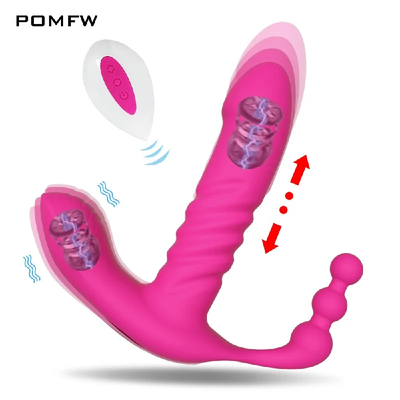 G Spot Wireless Remote Wearable Automatic Thrusting Dildo