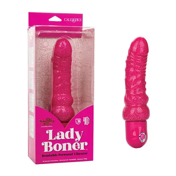 Naughty Bits Lady Boner Bendable Personal Vibrator - Pink