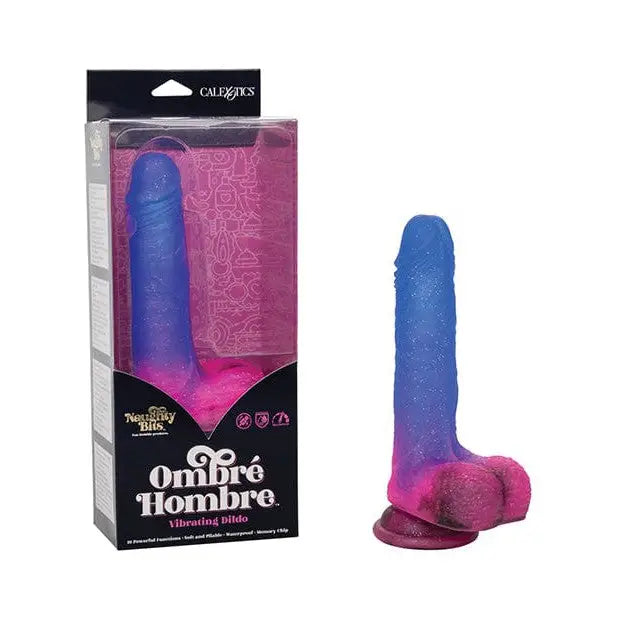 Naughty Bits Ombre Hombre Vibrating Dildo - Multi Color