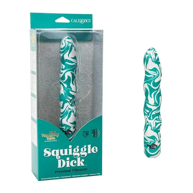 Naughty Bits Squiggle Dick Personal Vibrator - Turquoise