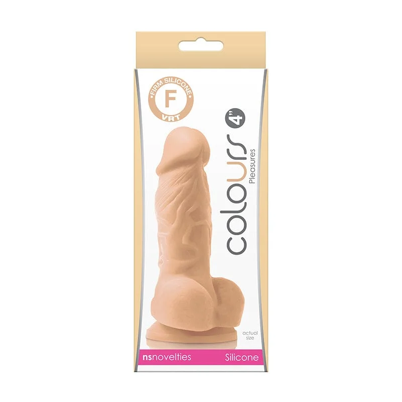 NS Novelties Colors Pleasures 4” Dildo White