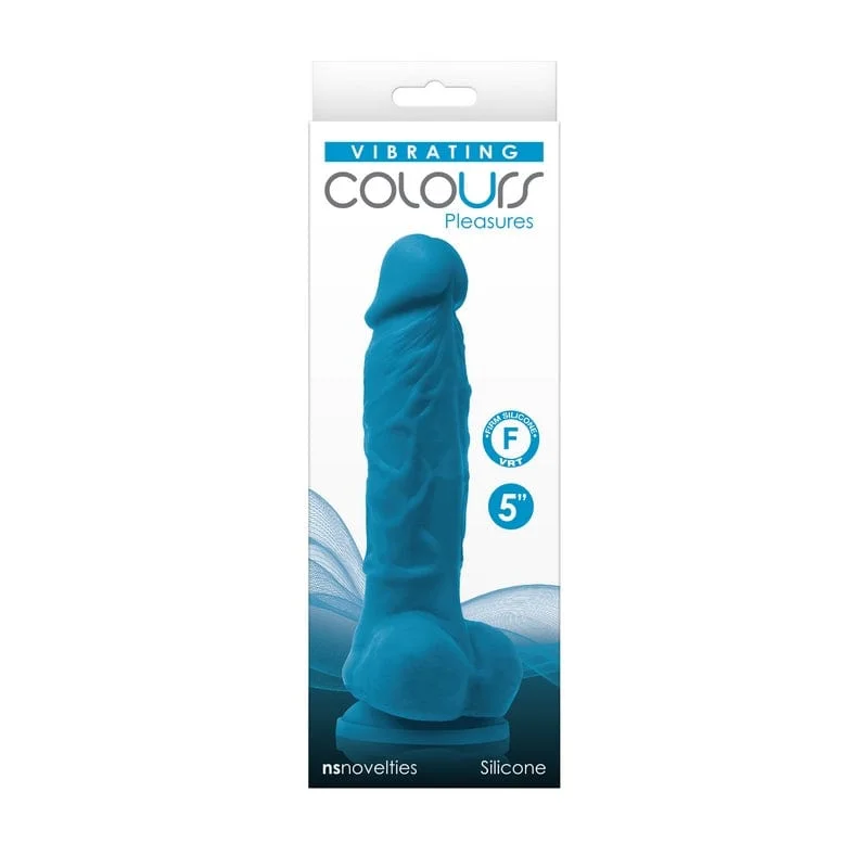 NS Novelties Colours 5″ Vibrating Blue Dildo