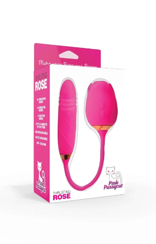 Pink Pussycat Thrusting Rose: 3-in-1 Dynamic Pleasure Toy