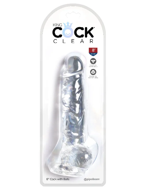 Pipedream Products King Cock Clear 8" Cock With Balls