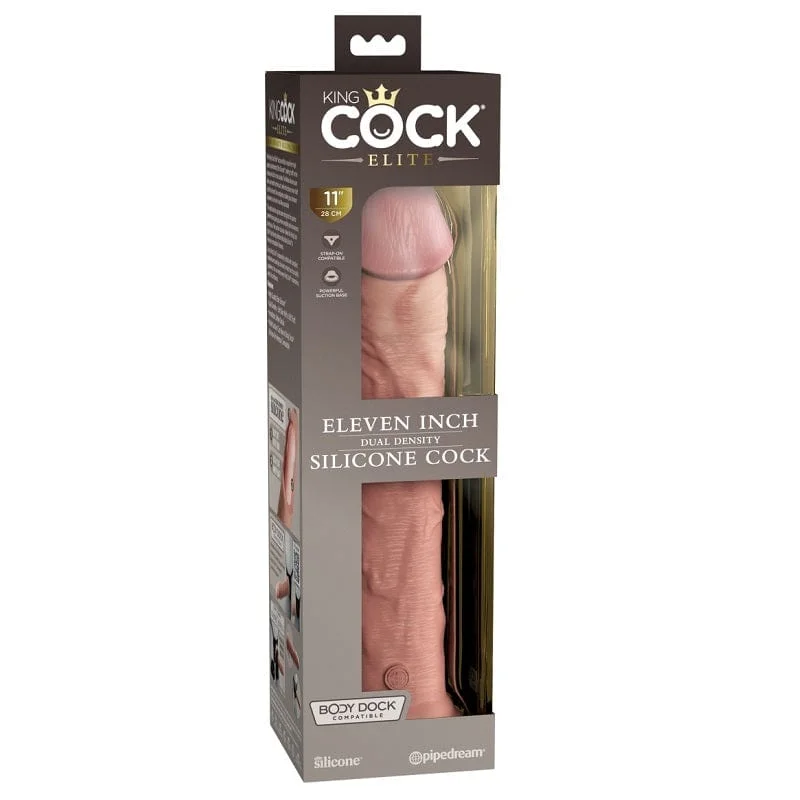 Pipedream Products King Cock Elite 11” Silicone Cock Light