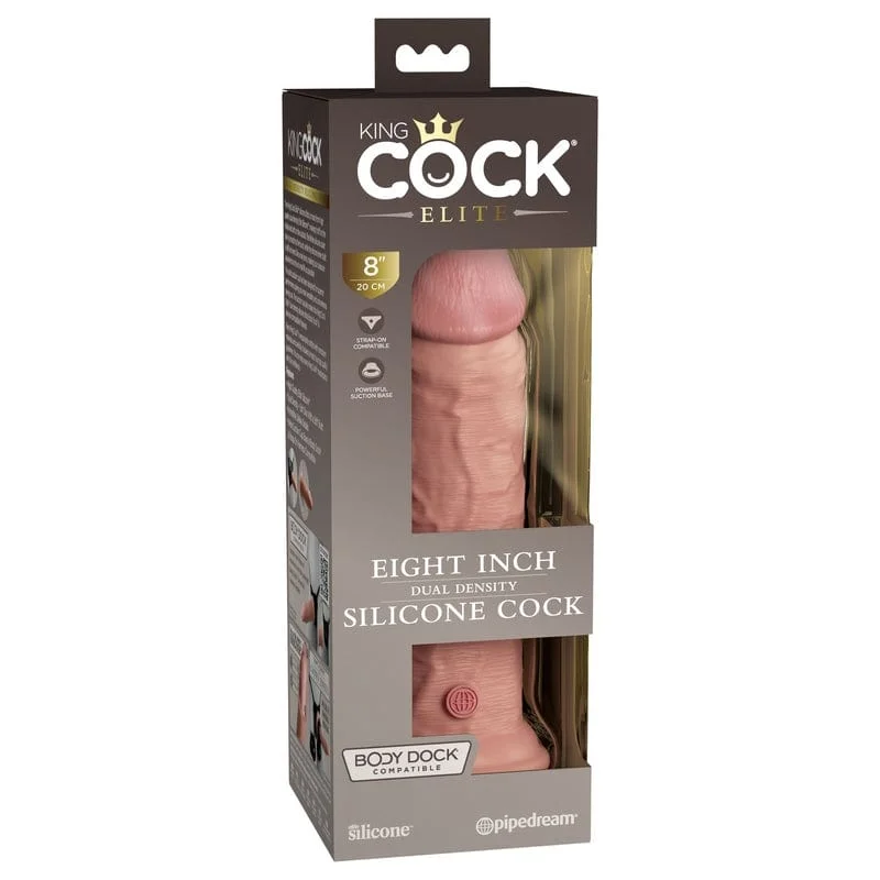 Pipedream Products King Cock Elite 8” Silicone Cock Light