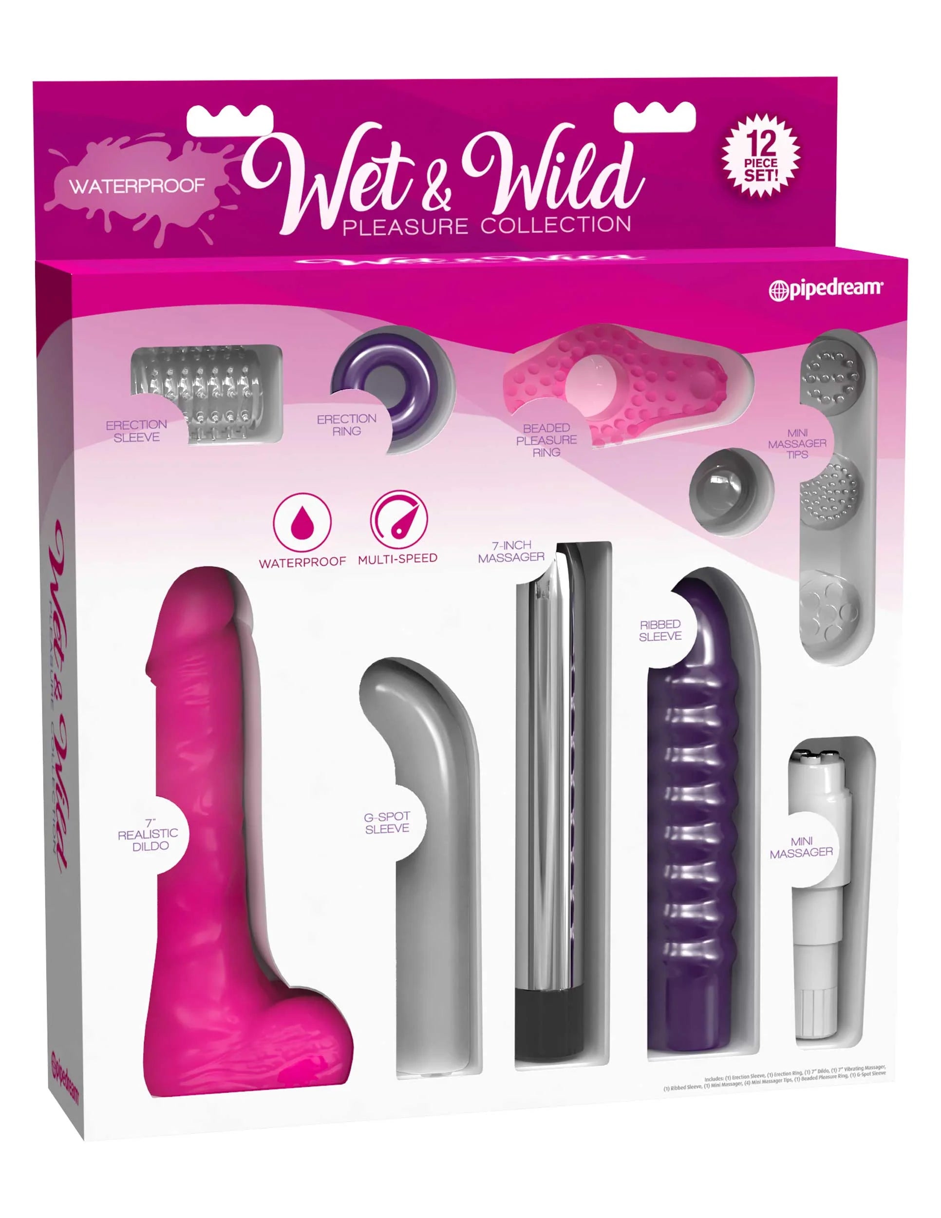 Pipedream Wet and Wild Pleasure Vibrating Sleeve Collection