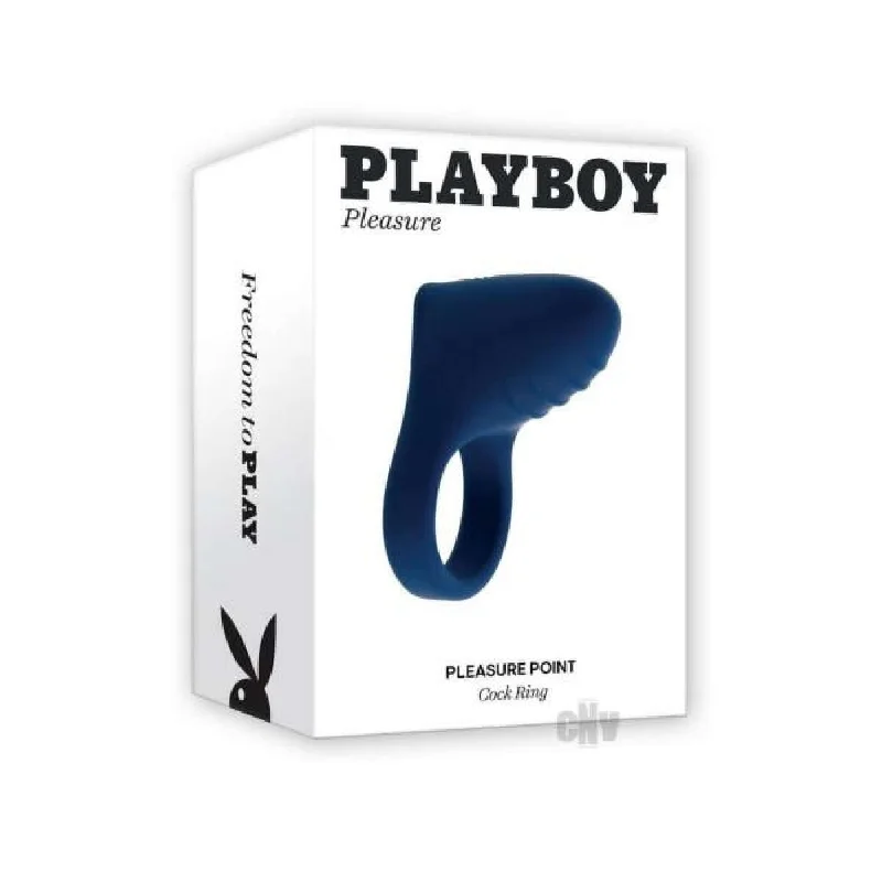 Playboy Pleasure Point Vibrating Penis Ring - 10 Speeds, Body-Safe Silicone