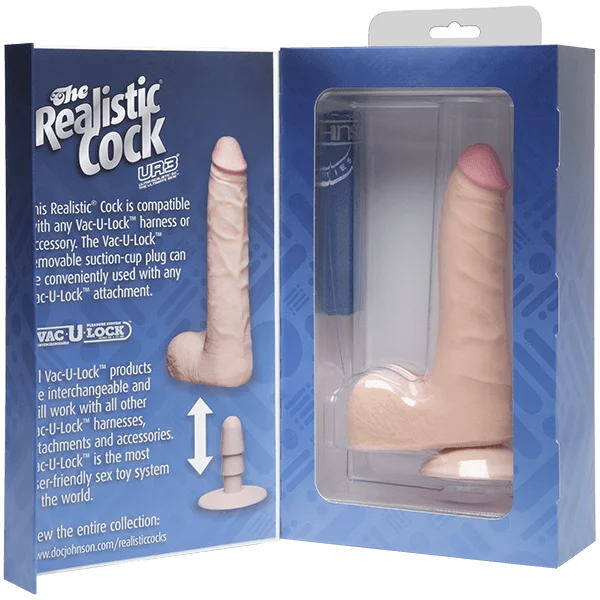 The Realistic Cock UR3 - 7 in. SLIM With Balls