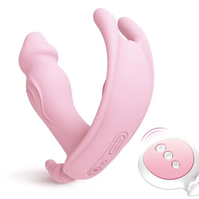 Wireless Remote Control Wearable Butterfly Dildo Vibrator