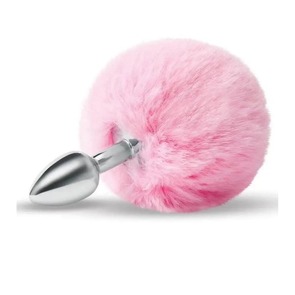 2.7 Inches Furry Tales Pink Bunny Tail Butt Plug