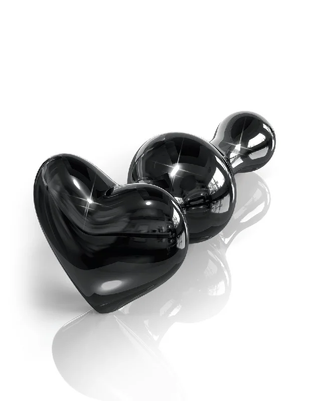 Icicles No. 74 - Black Heart GLASS BUTT PLUG