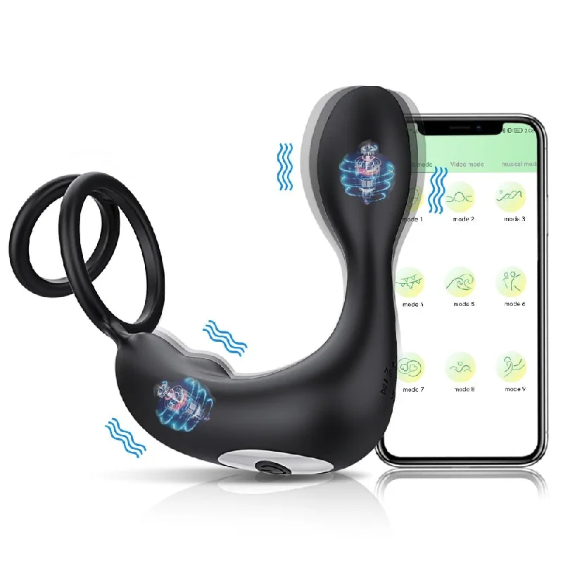 Male Prostate Massager Anal Butt Plug Bluetooth App Vibrators for Men Masturbator