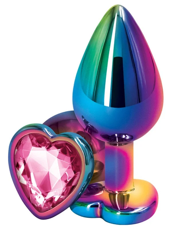 Rear Assets Multicolour Heart Medium Diamond Butt Plug