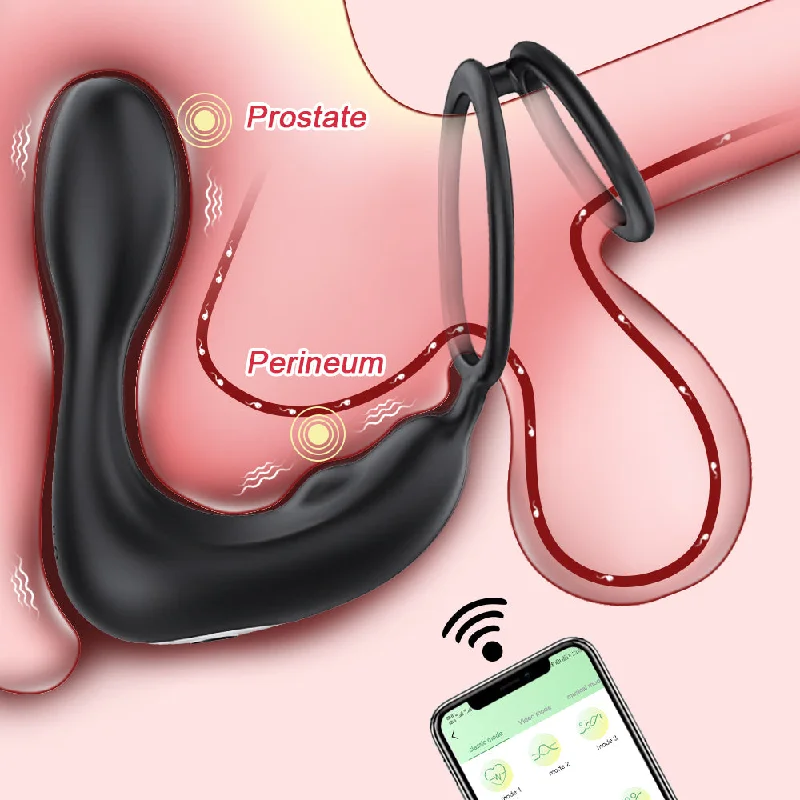 Wireless Remote Control Prostate Massager Anal Vibrator Penis Cock Rings Delay Ejaculation Butt Plug